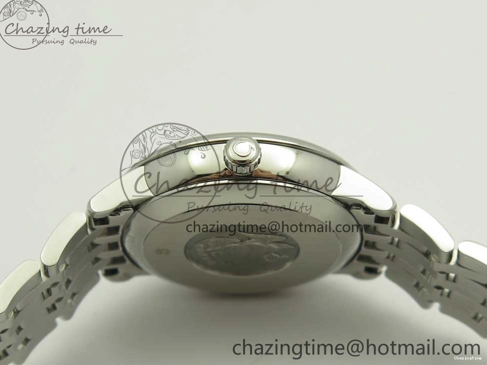 0712 De Ville Prestige Ladies 32.7mm SS MKF 1:1 Best Edition White Dial RG Markers on SS Bracelet MIYOTA Soft 7970